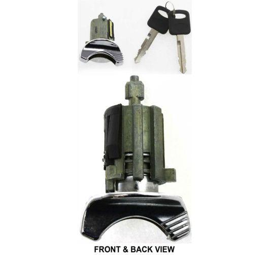 Ford lincoln mercury ignition lock cylinder with key for models with black bezel