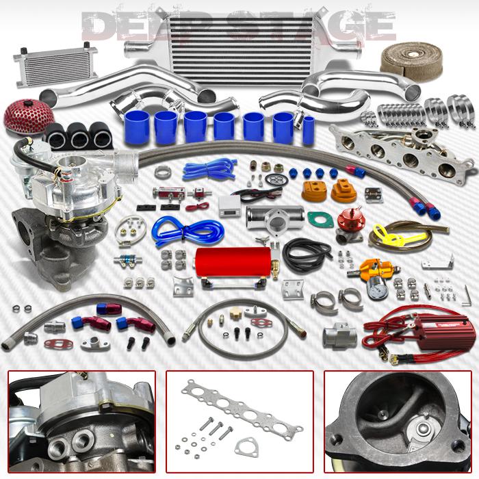 K03 23pc turbo kit w/intercooler+bolt on piping+manifold 97-06 audi a4 1.8l b6