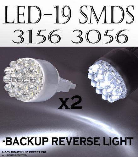 X2 pcs 19 led 3056, 3156, 3356, 3456 white backup reverse bulbs kr8abls dot