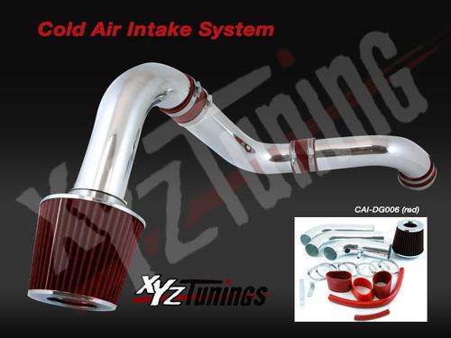 Red 02-08 ram 1500 3.7l v6/4.7l v8 cold air intake induction kit + filter 3"