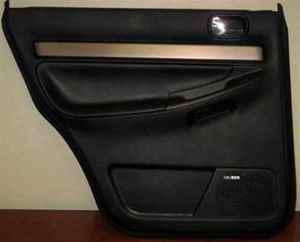 00 audi a4 black leather left rear door trim panel oem