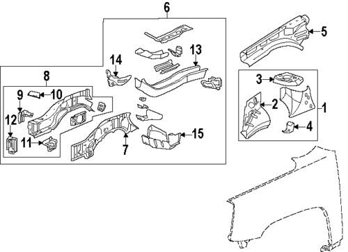 Gmc 25980779 genuine oem factory original inner rail