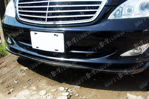 Carbon fiber mercedes benz s-class w221 front bumper lip spoiler 07-09