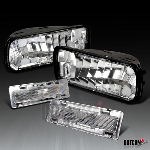 85-92 chevy camaro chrome bumper light+side marker lamp