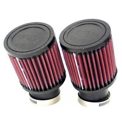 K&n air filter element round straight cotton gauze red 2.062" dia inlet ru-1402