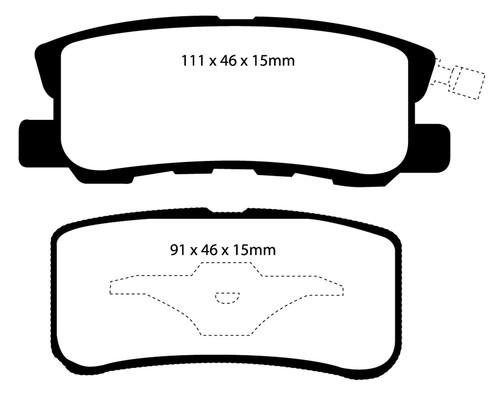 Ebc brakes dp31407c ebc redstuff ceramic low dust brake pads