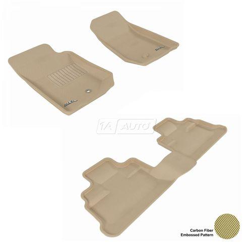 Custom fit floor liner front rear tan driver passenger set for 07-13 wrangler