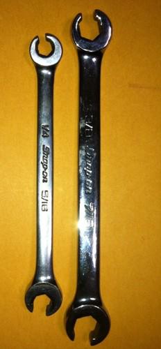 2- snap on wrench set double end flare nut 3/8, 7/16 and 1/4, 5/16 retail $61.00