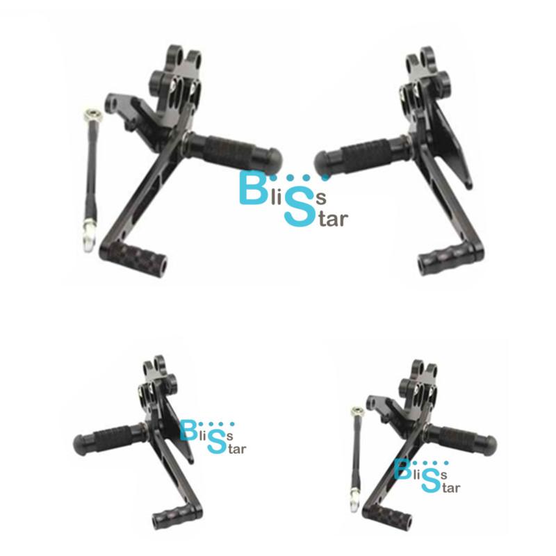 Black cnc adjustable rear sets rearsets fit suzuki gsxr 1000 600 750 sv650 96-05