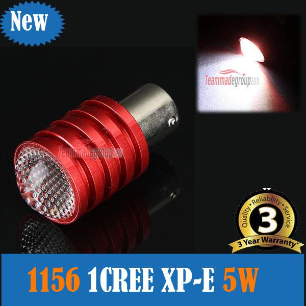 1156 cree xp-e 5w led light backup car turn signal stop brake tail bulb 12v lamp