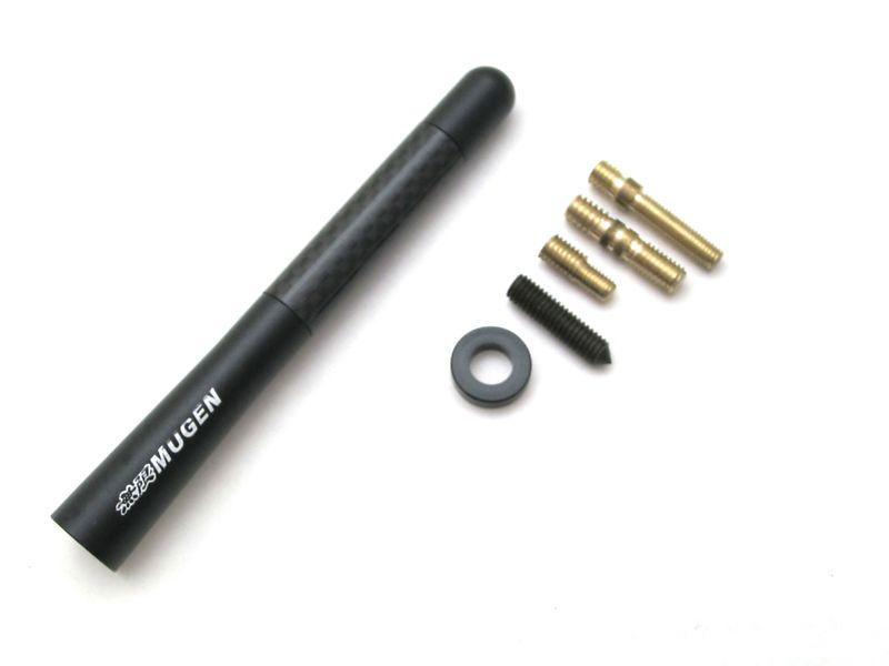 Universal black 4.5" carbon fiber mugen car roof aerial radio  antenna  w/screws