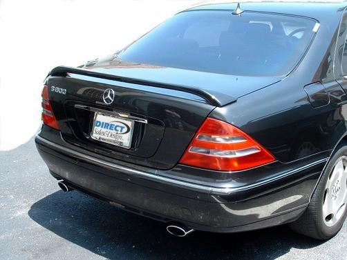 1999-2006 mercedes s-class w220 l-style rear trunk wing spoiler (unpainted)