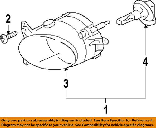 Mitsubishi oem 8321a501 fog light-fog lamp assembly