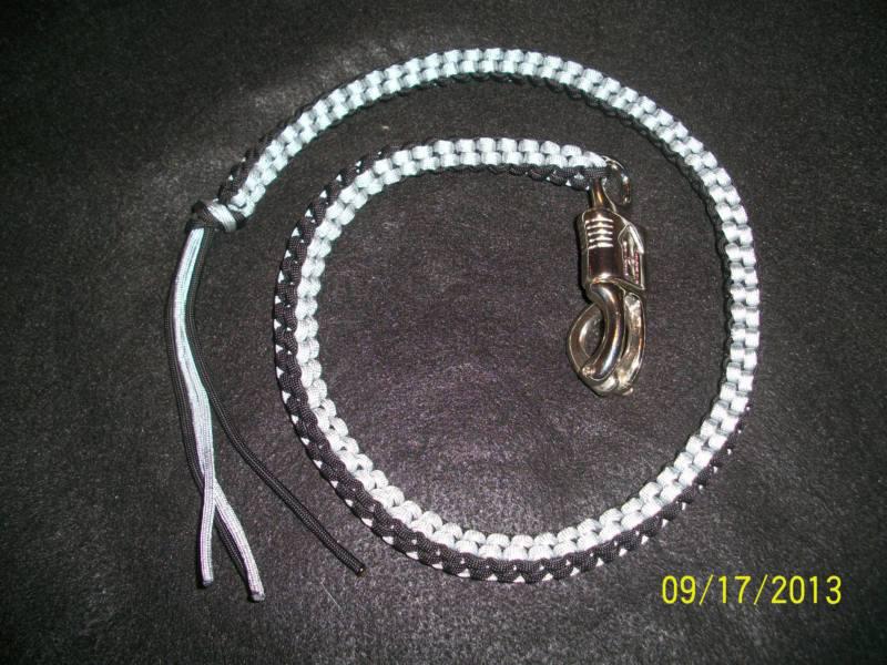 Get back whip for motorcycle - over 36 inches- silver and black *fall sale*