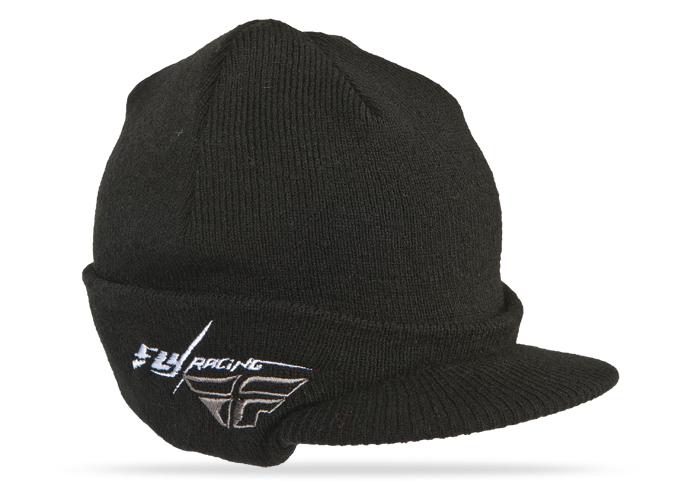 Fly racing cuffed beanie - black, one size fits most