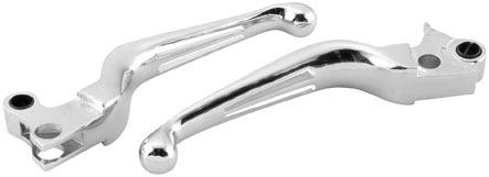 07-10 chrome slotted handlebar hand levers sportster xl