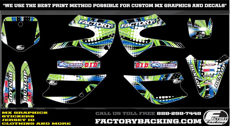 Kawasaki klx 250 08-12 circus series graphics kit with your number on plates!  