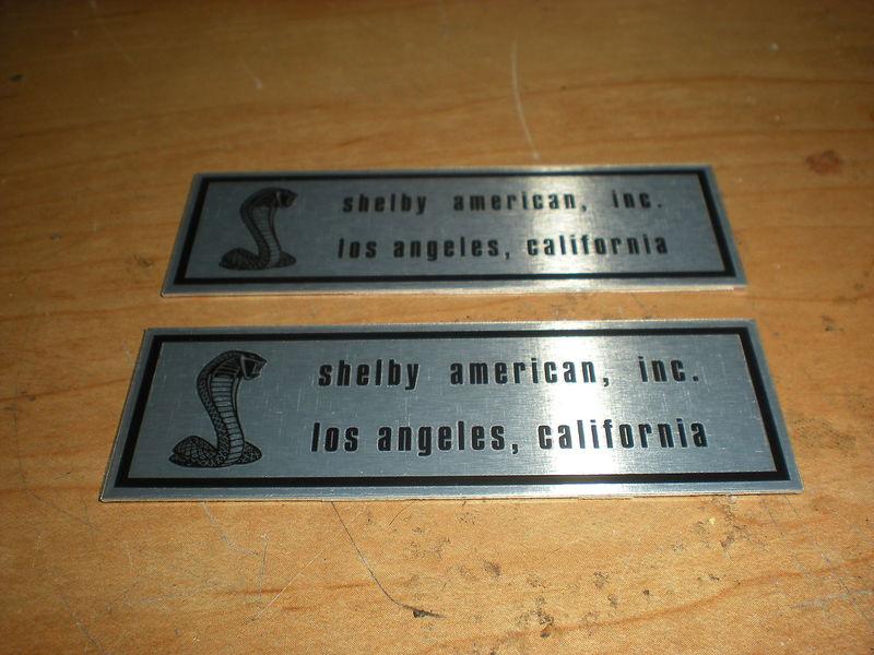 1967 shelby cobra gt350 gt500 gt-350 gt-500 door sill plate emblems pair type b