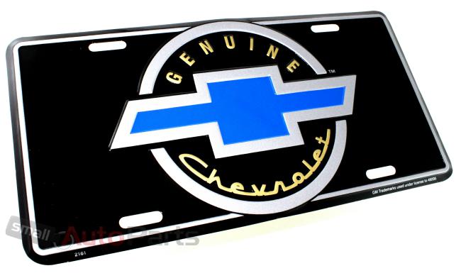 New!!! genuine chevrolet bowtie license plate aluminum metal auto/car/truck tag