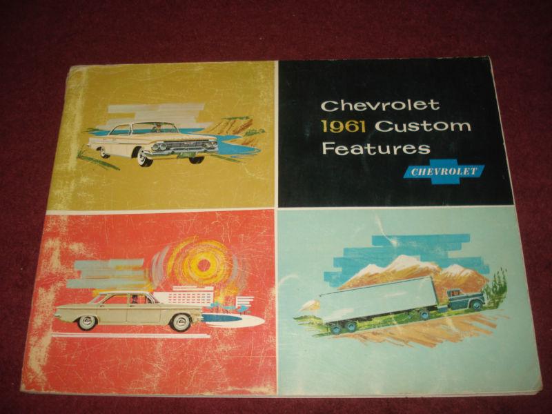 1961 chevrolet car and truck custom feature accessories dealer album /  catalog
