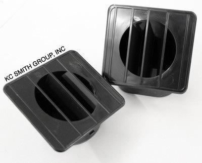 1967-1972 chevy/gmc black defrost ducts, pair