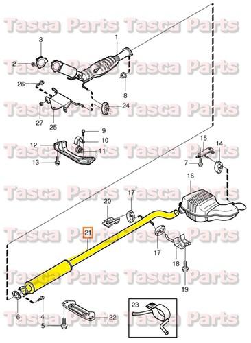 Brand new oem front 2wd turbo exhaust system muffler 01-09 volvo s60 #8684279