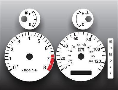 2000-2002 infiniti g20 instrument cluster white face gauges 00-02