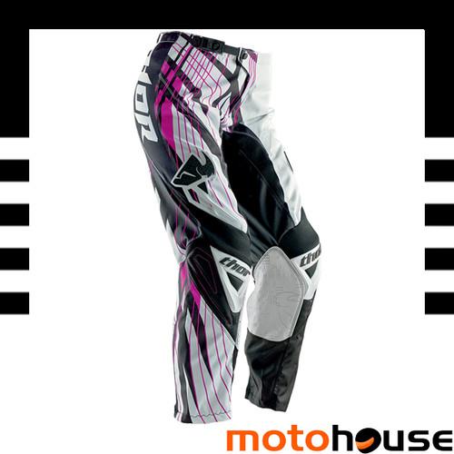 Thor womens phase flora pants mx offroad dirt motocross magenta pink white black