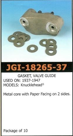 James 1937-1947 knucklehead valve guide gasket (10 pack) - close out