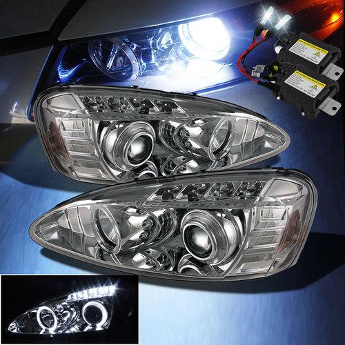 Slim 6000k xenon hid+04-08 grand prix led halo projector headlights head lights