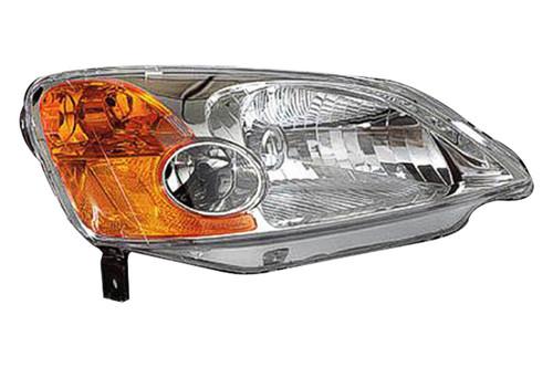 Replace ho2503116 - 01-03 honda civic front rh headlight lens housing