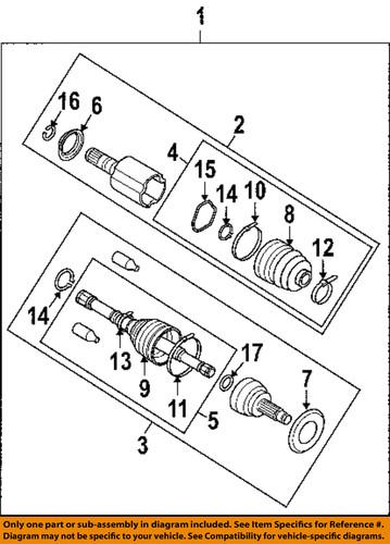 Subaru oem 28323ag000 cv joint boot kit/cv boot