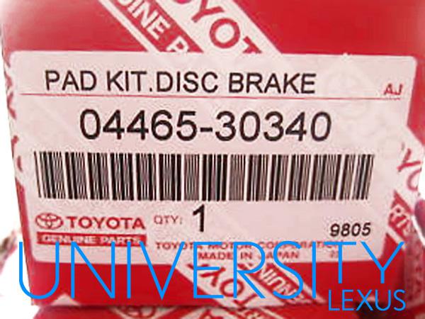 Nib, new original brake pad set, 2006 gs300 & 2006 gs430 p/n 04465-30340