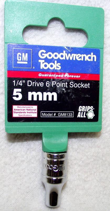 Gm goodwrench tools 1/4" drive 6 point socket  5mm