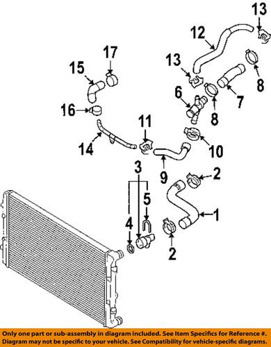 Volkswagen oem 06f121057c engine coolant hose/cooling system misc