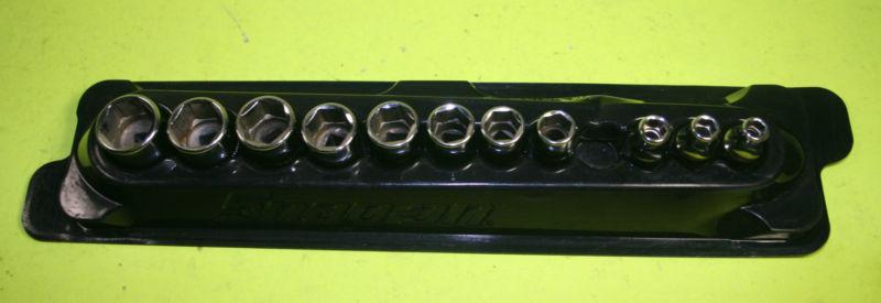 Snap-on #112tmmy, 11-pc,1/4" drive, 6 pt, metric shallow socket set-vgc!