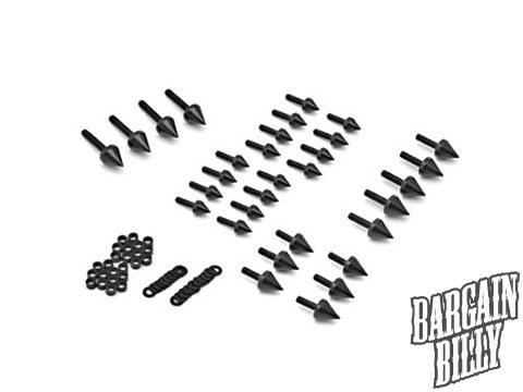 Motorcycle spiked black fairing bolt kits for suzuki gsxr 750 1000