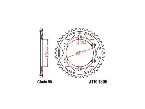 Jt sprockets 530 steel rear sprocket 42t jtr1306.42