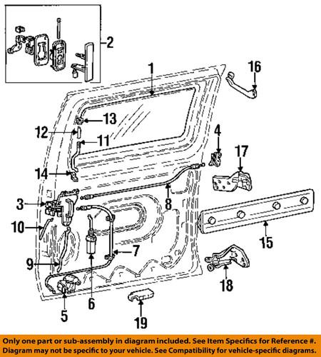 Ford oem e6az5421952a side loading door-lock knob retainer