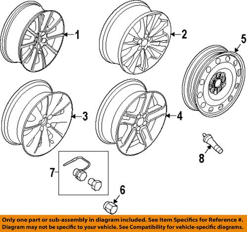 Ford oem da8z1007d wheel-wheel, alloy