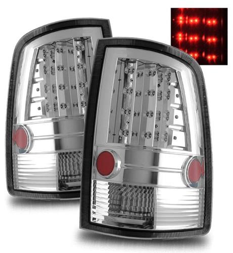 09-12 dodge ram 1500/10-12 ram 2500/3500 clear chrome led tail lights brake lamp