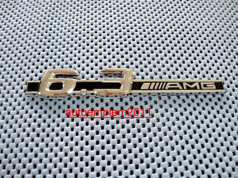 #48 2x- 6.3 amg emblem badge mercedes benz s63 c63 e63 sl63