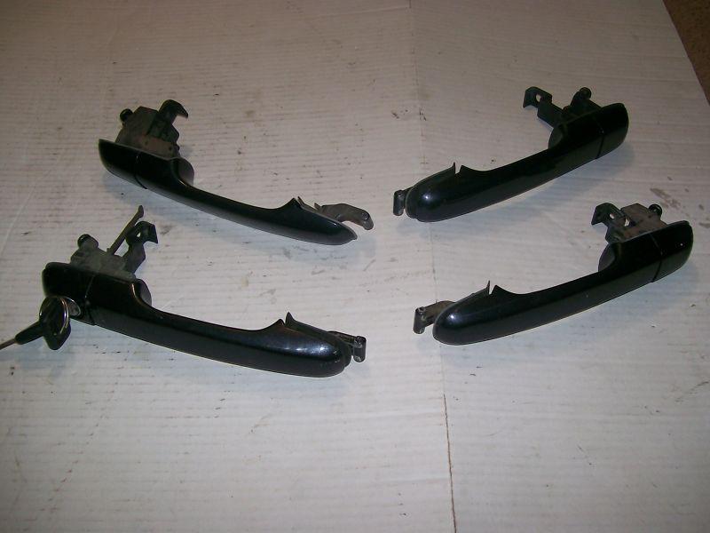 98 99 00 volvo s70 v70  all exterior door handle s set & key! ( b3) oem blue