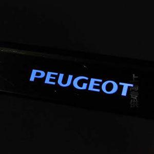 Stainless steel illuminate led door sill scuff plate fit peugeot 307 408