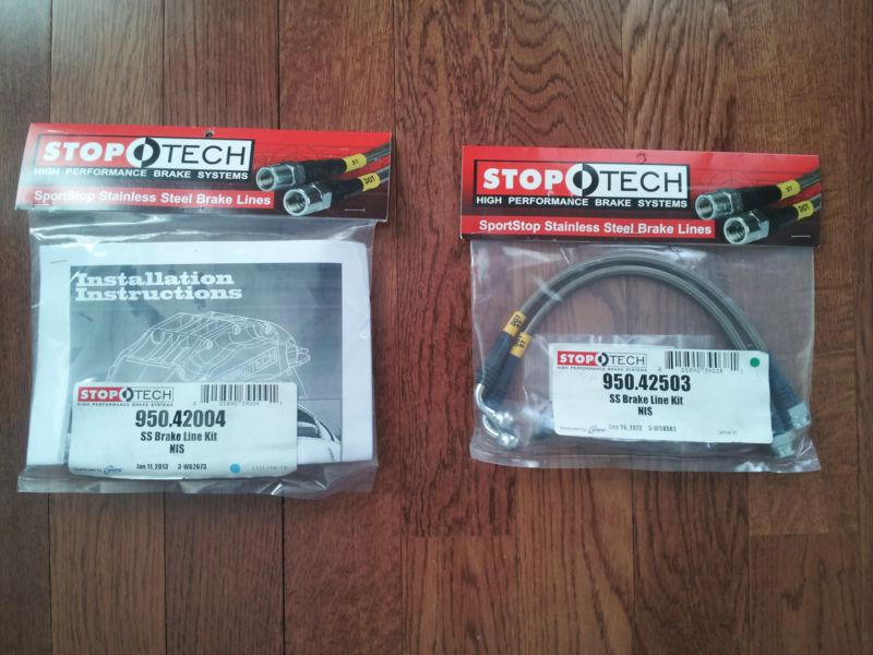 350z stoptech stainless steel brake lines front 950 42004 rear 950 42503