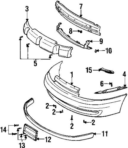 Saturn 9423101 genuine oem factory original bumper cover screw