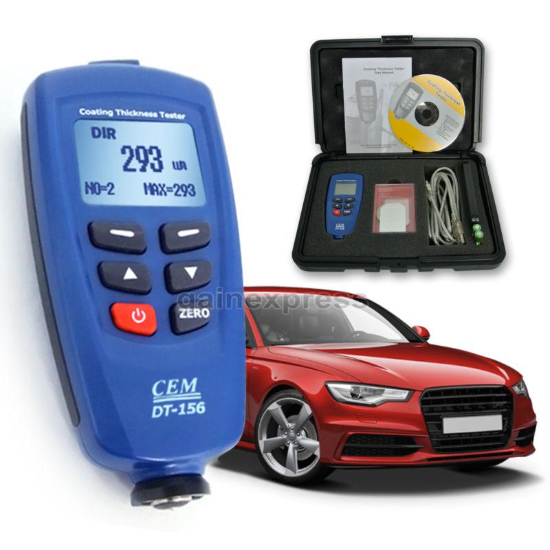 Cem dt-156 pro f/nf coating thickness meter gauge probe tester usb 1250um mils