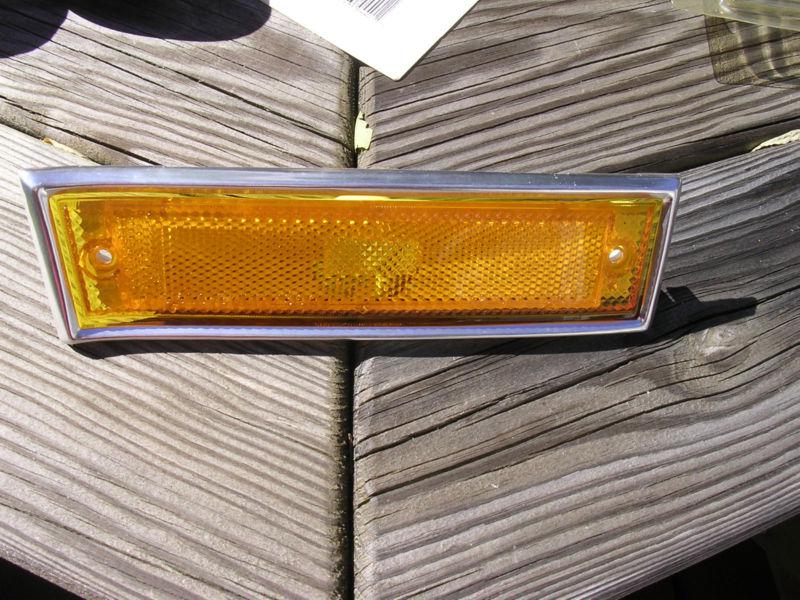 1981-87 new chevy gmc truck deluxe chrome amber side marker lamp r/h