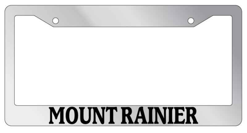 Chrome license plate frame mount rainier auto accessory novelty