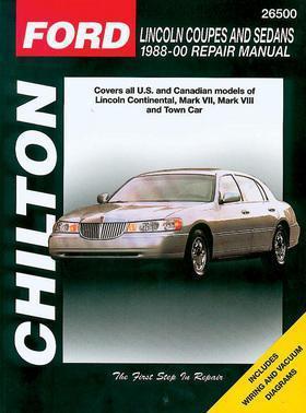 Chilton repair manual 1998-2000 lincoln continental mark vii mark viii town car